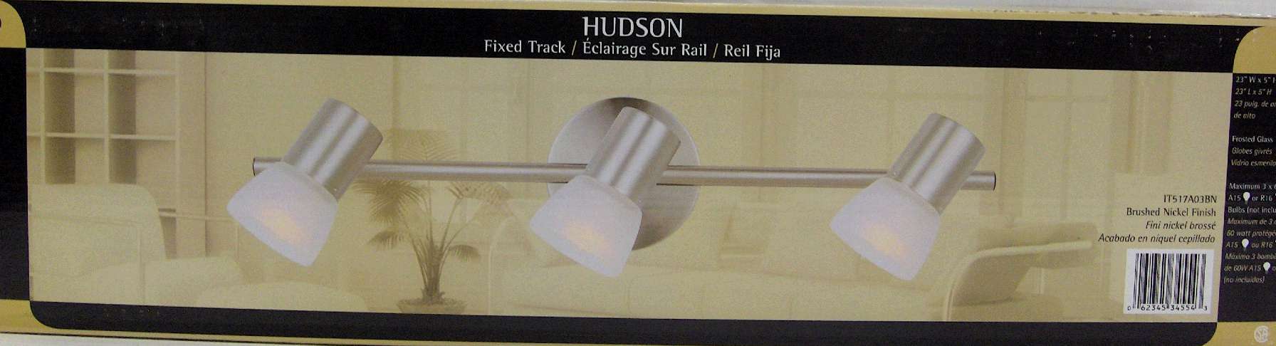 HUDSON TRACK 3 LIGHT NICKEL