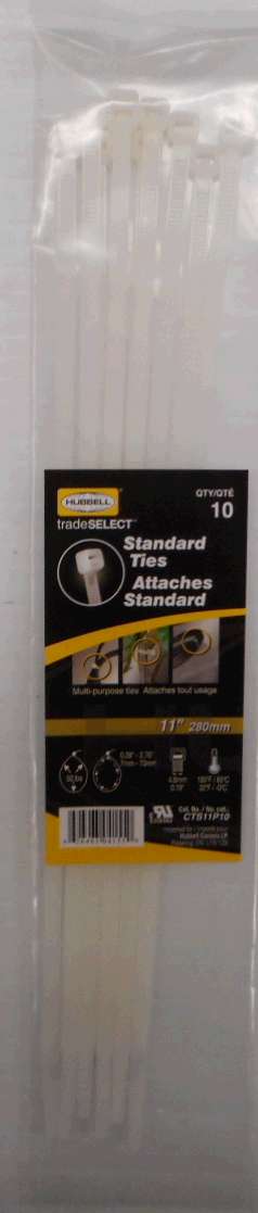 CABLE TIE NATURAL 11-IN 10 PK