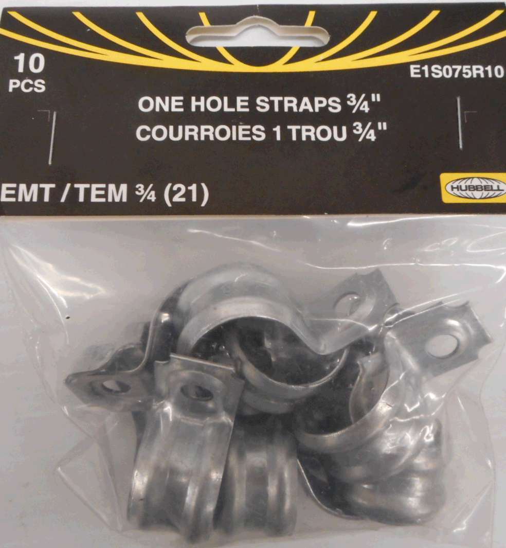 CONDUIT STRAP 1 HOLE 1/2-IN 10 PK