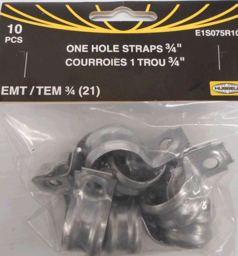 CONDUIT STRAP 1 HOLE 3/4-IN 10 PACK