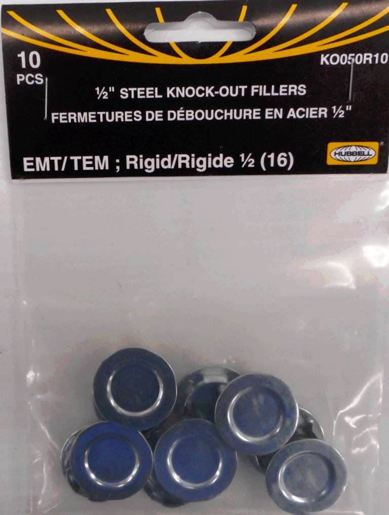 KNOCKOUT CLOSURE 1/2-IN 10 PACK