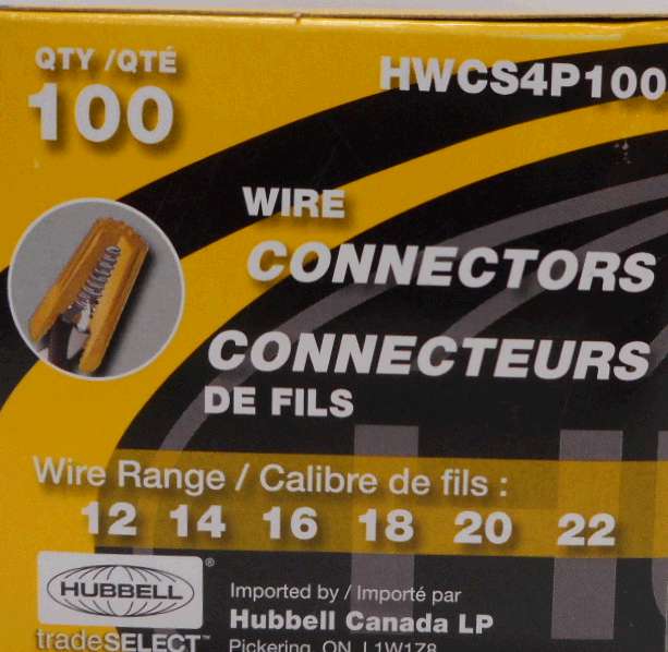 WIRE CONNECTOR YELLOW 100 PACK