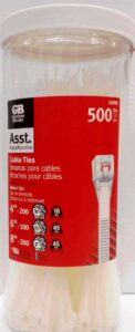 CABLE TIES NATURAL WHITE 500 PIECE