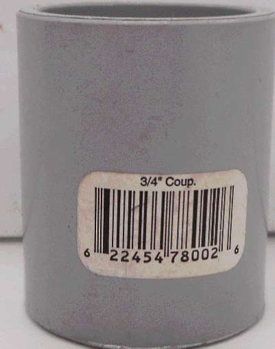 PVC COUPLING 3/4-IN