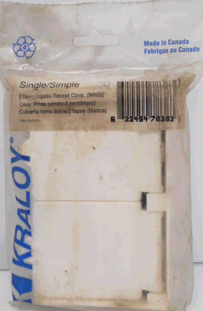 PVC DOUBLE DOOR DUPLEX COVER 1 GANG