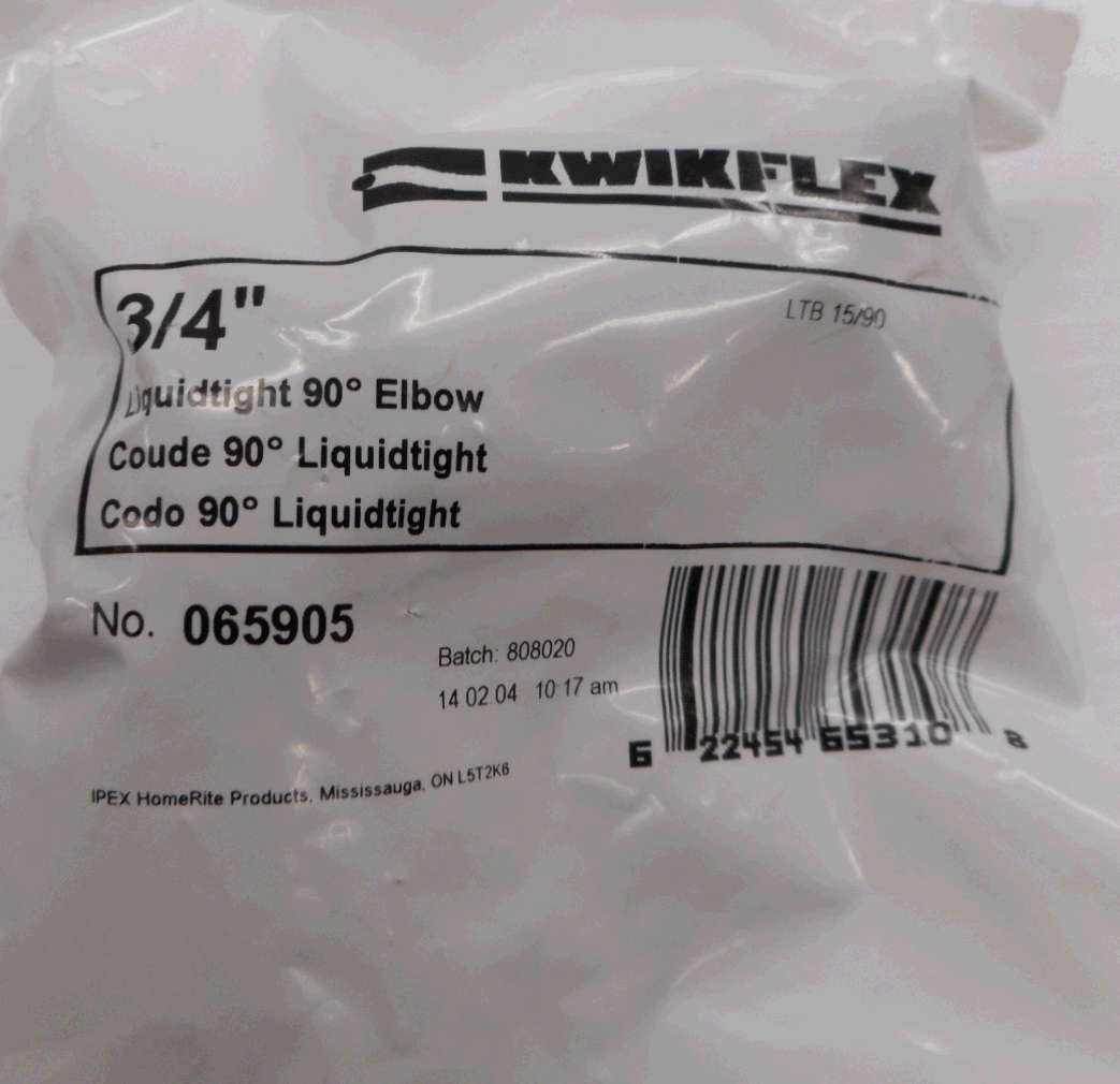 LIQUID-TIGHT PVC ELBOW 90 DEG 3/4IN