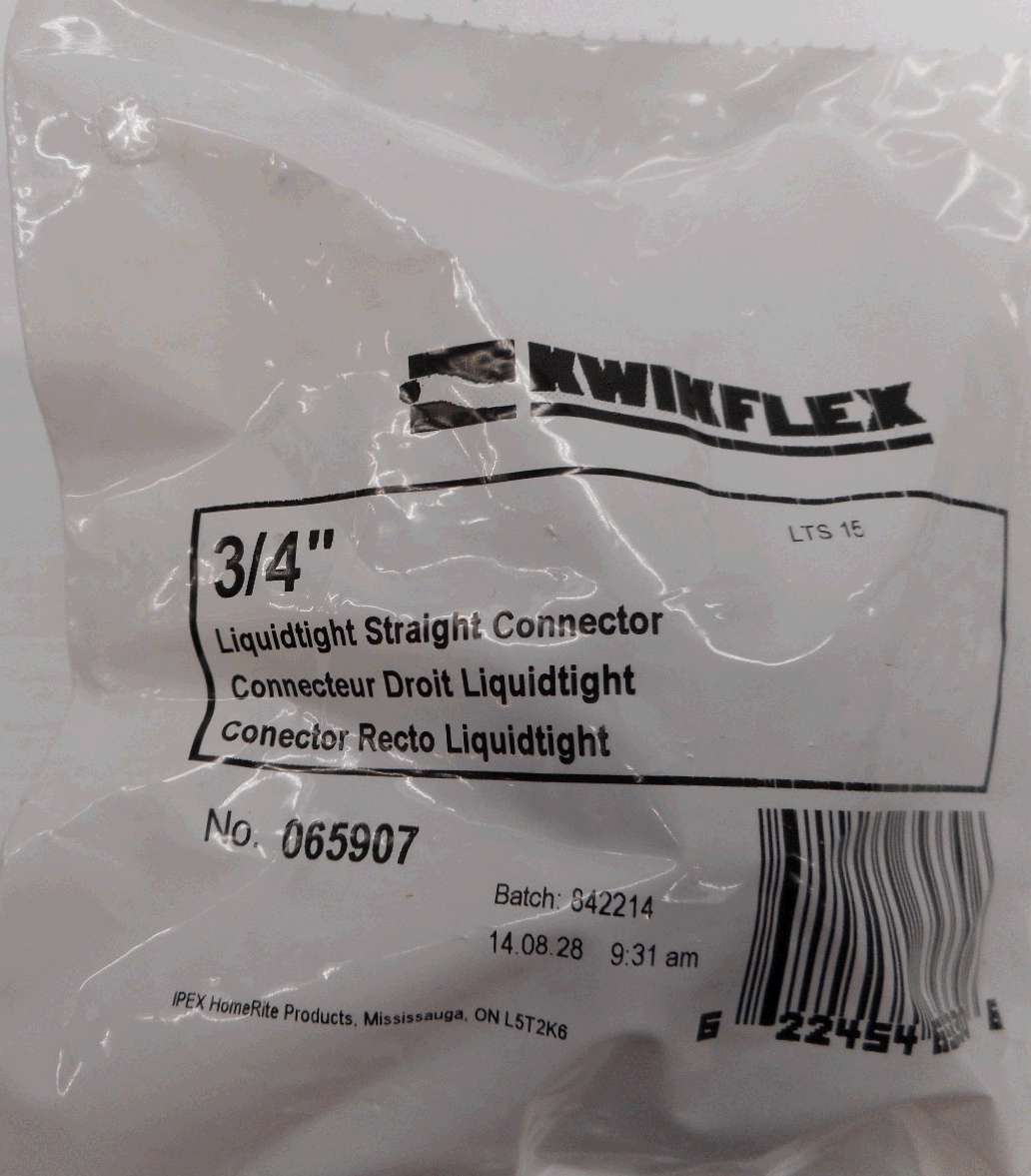 PVC STRAIGHT CONNECTOR 3/4-IN