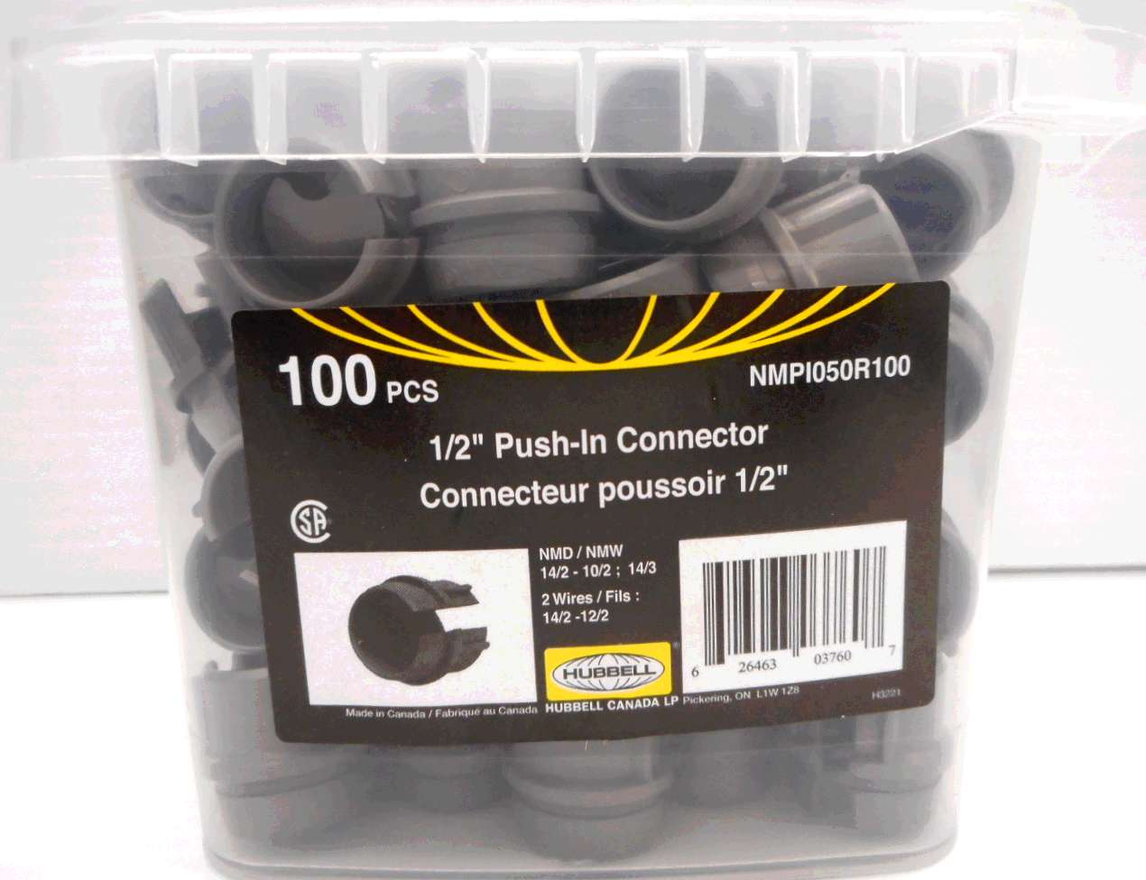 LOOMEX CONNECTOR 1/2-IN 100 PACK