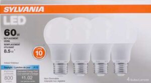 A19 LED LIGHT BULB 8.5W 4 PACK