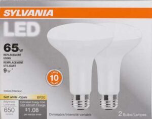 BR30 LED BULB SOFT WHITE 9W 2 PACK