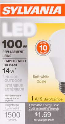 A19 LED LIGHT BULB SOFT WHITE 14W