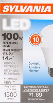 A19 LED LIGHT BULB DAYLIGHT 14W