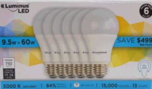 A19 LED LIGHT BULB DAYLIGHT 9W 6PK
