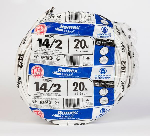 NMD90 BUILDING WIRE 14-2 20-M WHITE