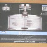 BECKETT SEMI-FLUSH LIGHT NICKEL