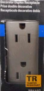DUPLEX RECEPTACLE SILVER GRANITE
