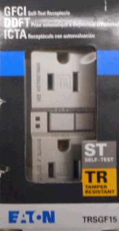 GFCI SELF TESTING RECEPTACLE SILVER