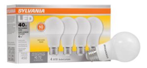 A19 LED BULB SOFT WHITE 6W 4 PACK