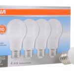 A19 LED LIGHT BULB DAYLIGHT 6W 4 PK