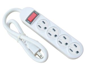 POWER STRIP 4 OUTLET WHITE 1.5-FT