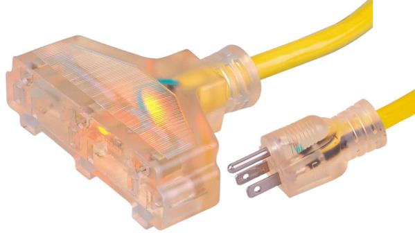 TRIPLE TAP CORD ADAPTOR 14GA 2-FT