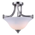 RUE SEMI-FLUSH MOUNT 2 LIGHT