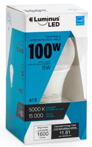 A19 LED BULB 16W 5000K DIMMABLE