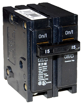 15A 2 POLE BREAKER TYPE BR