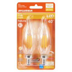 B10 LED BULB SOFT WHITE 4W 2PK