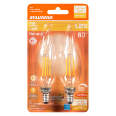B10 LED BULB SOFT WHITE 5W 2 PK