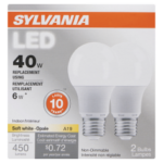 A19 LED BULB SOFT WHITE 6W 2PK