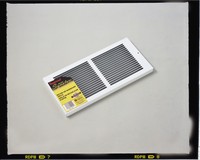 METAL BASEBOARD GRILLE 14X6IN WHITE