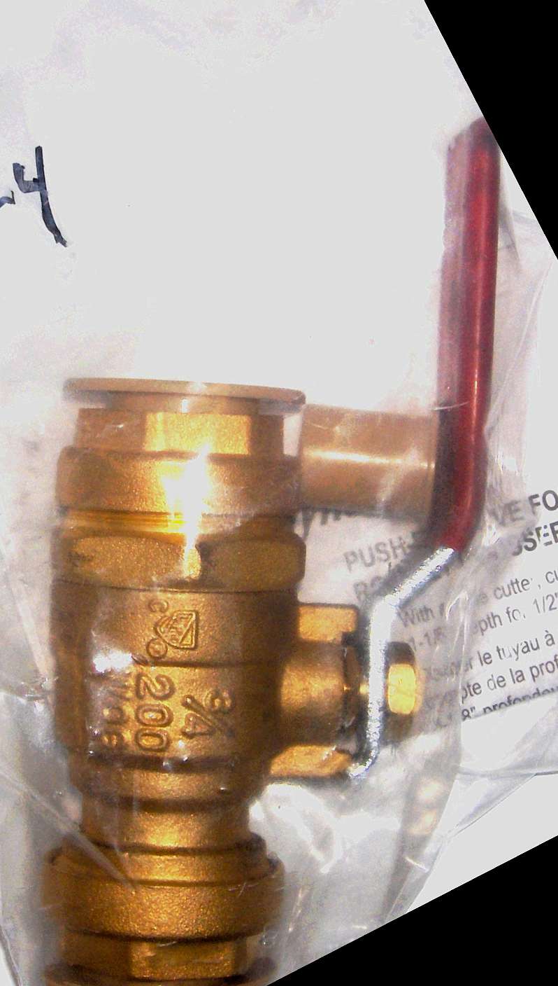 BALL VALVE FULL PORT PUSH FIT 3/4IN
