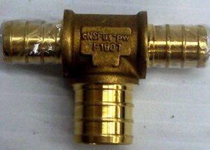 PEX BRASS TEE 1/2 X 1/2 X 3/4-IN
