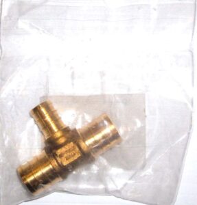 PEX BRASS TEE 3/4 X 3/4 X 1/2-IN