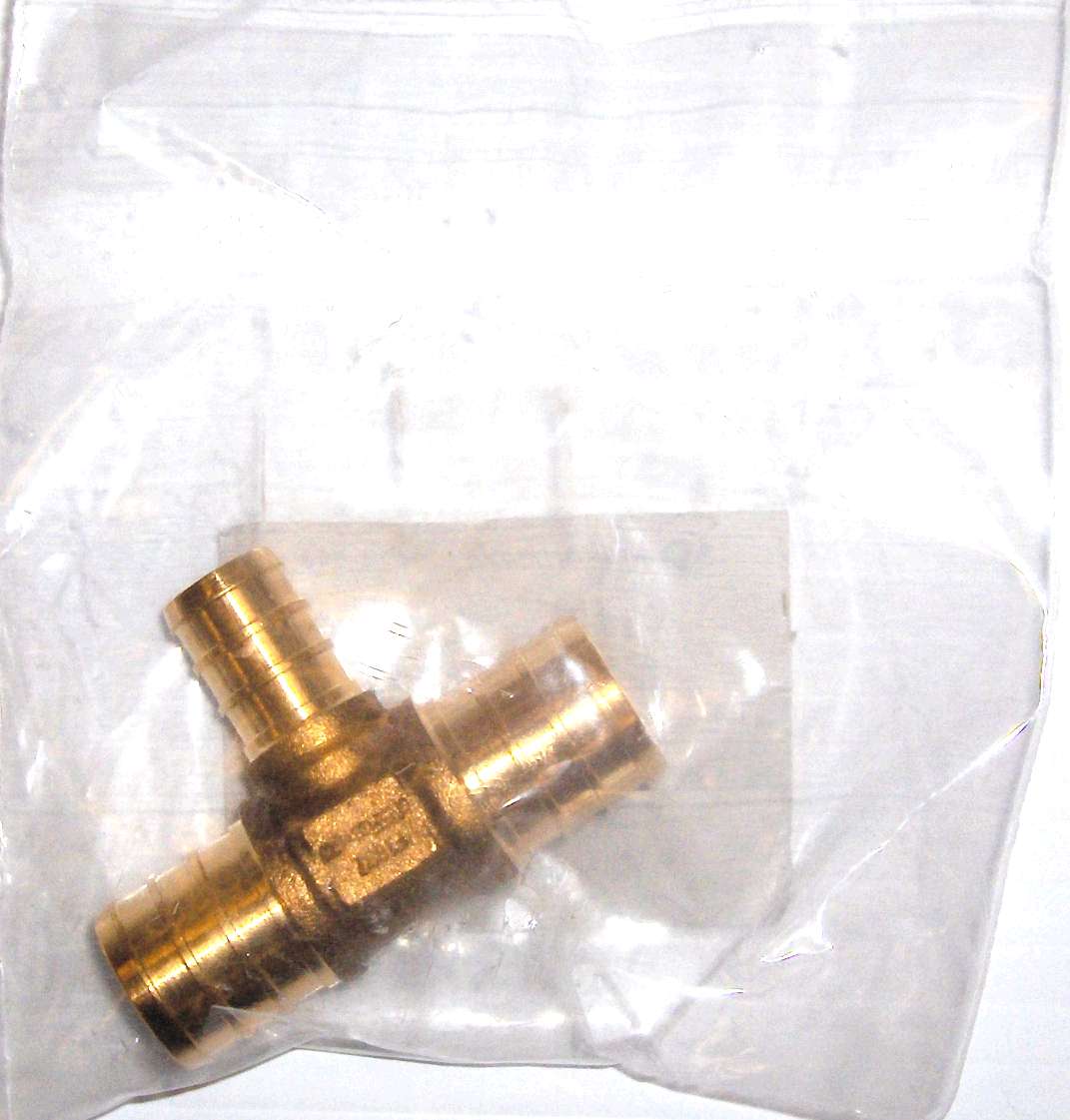 PEX BRASS TEE 3/4 X 3/4 X 1/2-IN