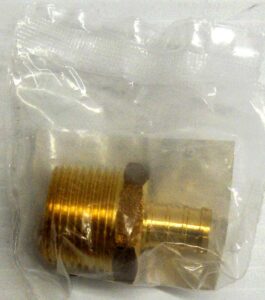 PEX BRASS ADAPTER 1/2 BARB X 3/4MPT