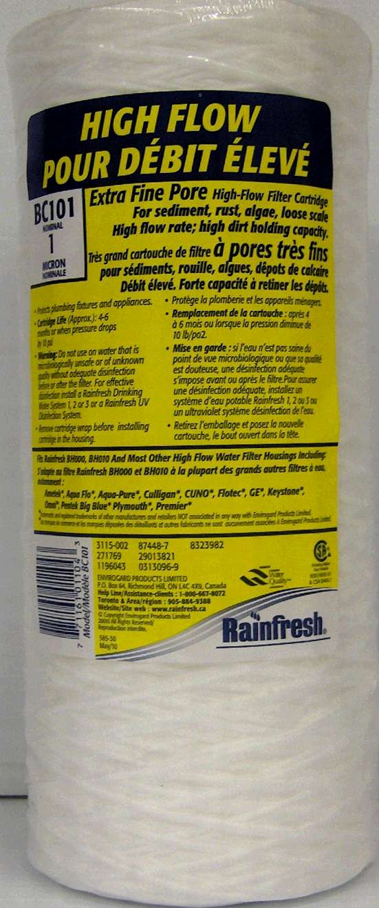 WATER FILTER CARTRIDGE 1 MICRON