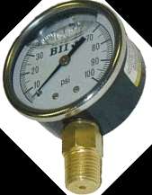 PRESSURE GAUGE LIQUIDE 1/4-IN
