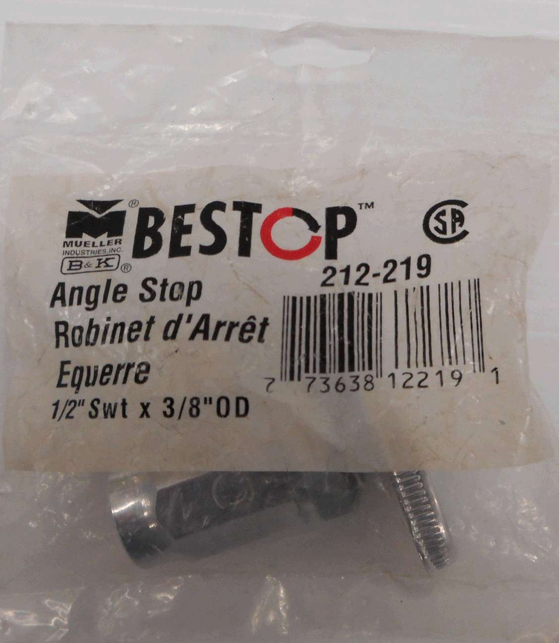 SUPPLY VALVE ANGLE 1/2 SWEAT X3/8OD