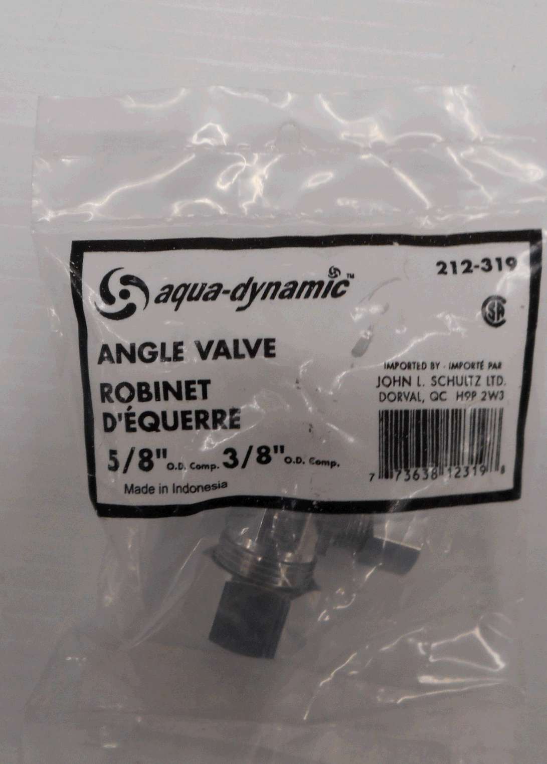 SUPPLY VALVE ANGLE 5/8 OD X 3/8 OD