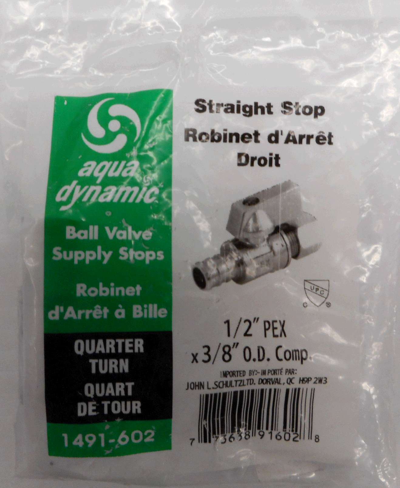 SUPPLY VALVE ANGLE 1/2 PEX X 3/8 OD