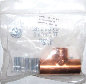 COPPER STRAIGHT TEE 1/2-IN