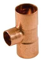 COPPER STRAIGHT TEE 3/4X1/2X1/2-IN