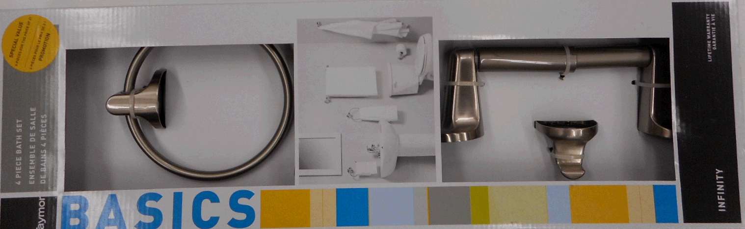 BATH KIT INFINITY NICKEL 4-PC