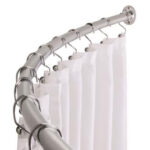 CURVED SHOWER ROD CHROME ADJUSTABLE