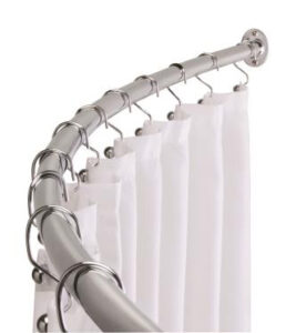CURVED SHOWER ROD CHROME ADJUSTABLE