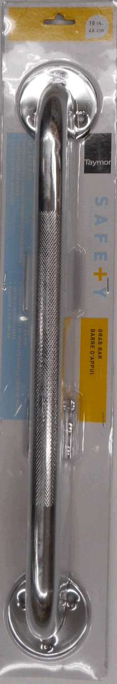 GRAB BAR POLISHED STAINLESS 1X18-IN