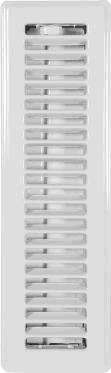 METAL FLOOR REGISTER 2-1/4X14 WHITE