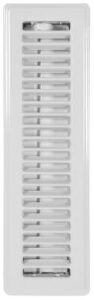 METAL FLOOR REGISTER 2-1/4X10 WHITE